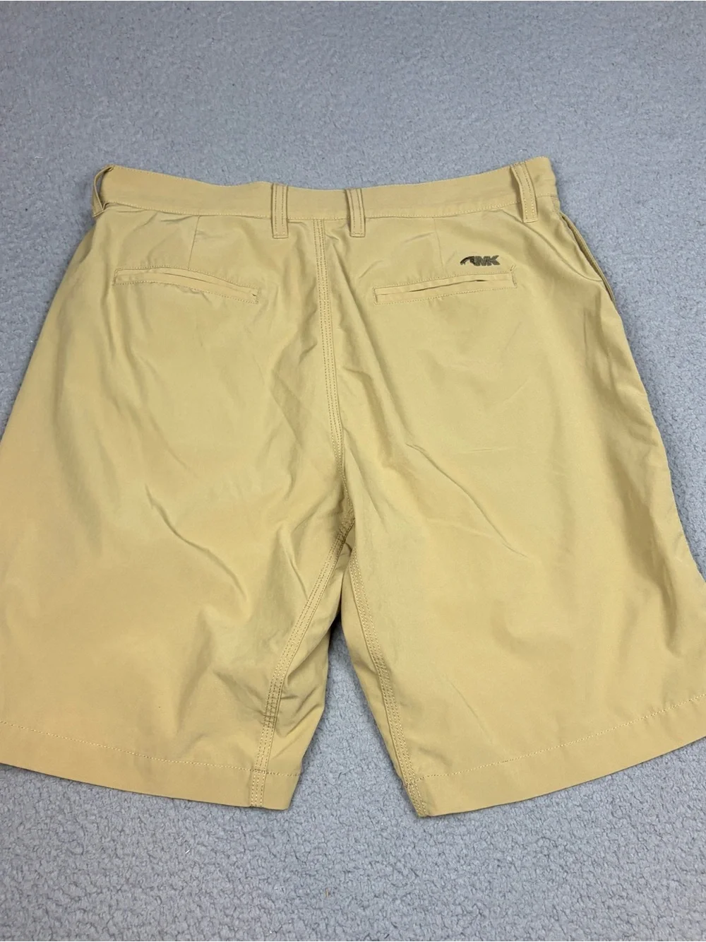Mountain Khakis Hiking Shorts Men's 31 Light Beige Flat-Front Stretch 10” Inseam